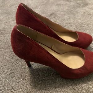 Chinese Laundry Red Suede High Heel Pumps